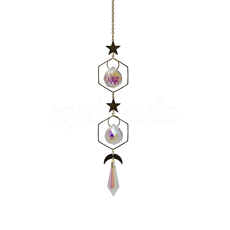 Crystal Glass Sun Catcher Pendant PW-WG9BDCB-05-1