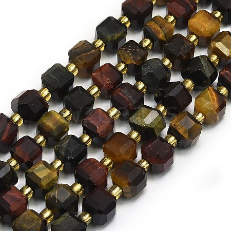 Natural Tiger Eye Beads Strand G-I376-D36-01-1