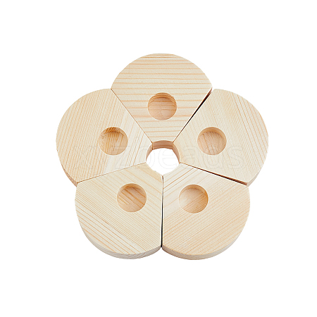 Wood Candle Holders AJEW-WH0314-540-1