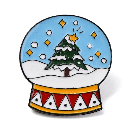 Christmas Theme Zinc Alloy Enamel Pins JEWB-Z028-01C-1