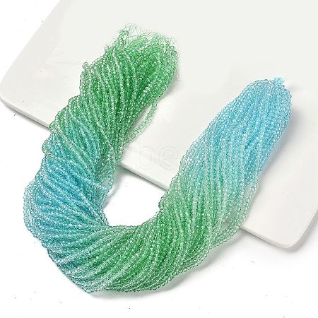 Transparent Painted Glass Beads Strands X-DGLA-A034-T1mm-A16-1