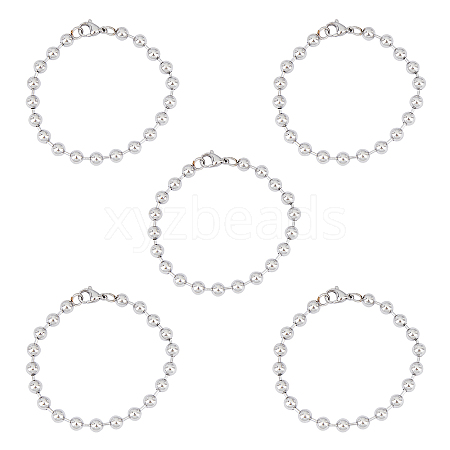 Unicraftale 304 Stainless Steel Ball Chain Bracelets BJEW-UN0001-10P-1