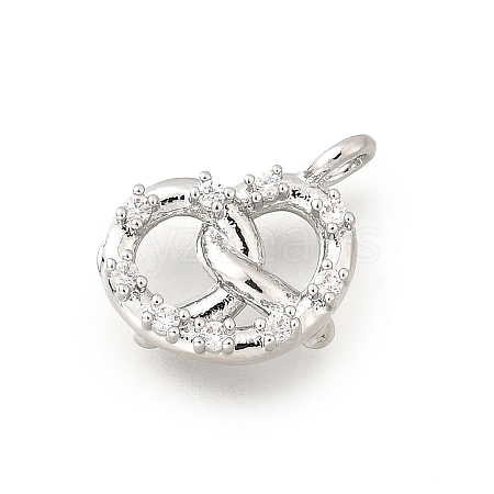 Brass Micro Pave Cubic Zirconia Pendants KK-Q097-05B-P-1