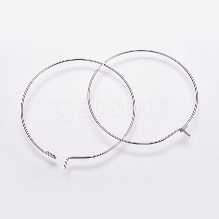 316 Surgical Stainless Steel Hoop Earrings Findings STAS-K146-039-25mm-0.8-1