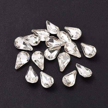 Glass Rhinestone Cabochons GGLA-P002-07C-01-1