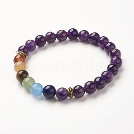 Yoga Chakra Jewelry BJEW-G554-02G-1