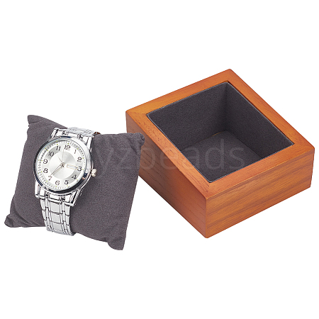 Rectangle Wooden Watch Display Stands ODIS-WH0017-110A-1