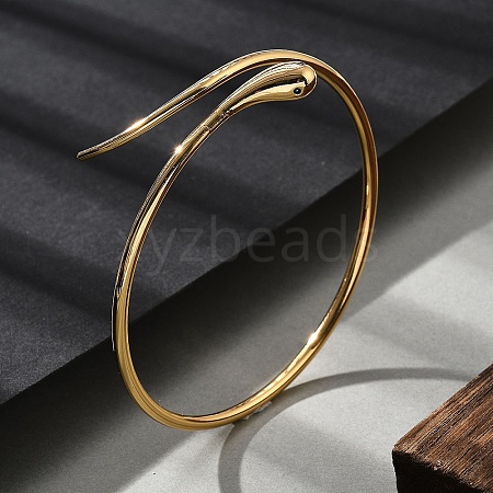 Brass Cuff Bangles for Women BJEW-F482-12G-1