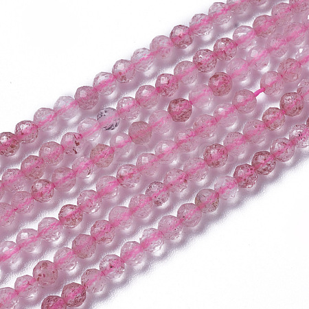 Natural Strawberry Quartz Beads Strands G-F596-18-2mm-1
