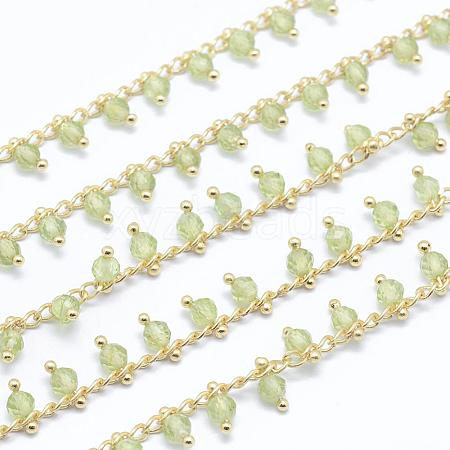 Natural Peridot Handmade Beaded Chains CHC-P003-11L-1