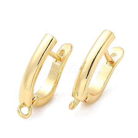 Brass Hoop Earrings Finding KK-M262-1C-G-1