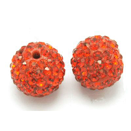 Grade A Rhinestone Pave Disco Ball Beads RB-Q105-4-1