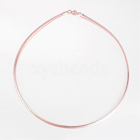 304 Stainless Steel Necklaces NJEW-D274-01RG-1