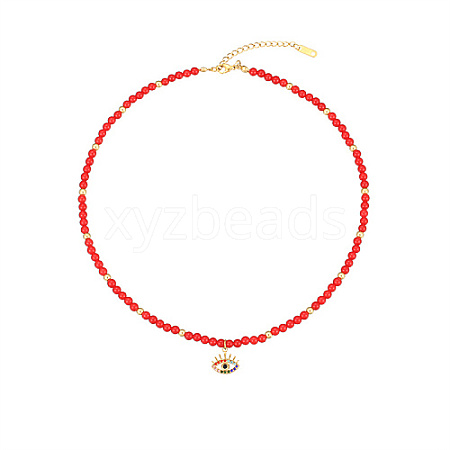Natural Carnelian Beaded Necklaces EK5559-4-1