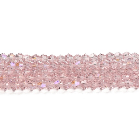 Transparent Electroplate Glass Beads Strands LS-GLAA-F029-4mm-D26-1