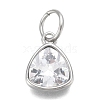 304 Stainless Steel Cubic Zirconia Pendant X-ZIRC-P080-B09-1