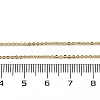 1mm Rack Plating Brass Cable Chain Necklaces for Women Men MAK-L044-23G-5