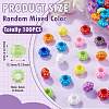 100Pcs Pearlized UV Plating Opaque Acrylic European Beads SACR-TA0001-77B-4