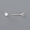 304 Stainless Steel Stud Earring Findings STAS-D448-087S-4mm-2