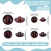 60Pcs 4 Style Plastic Shank Buttons BUTT-HY0001-19B-2