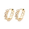 Rack Plating Brass Clear Cubic Zirconia Hoop Earrings EJEW-S241-08G-1