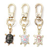 3Pcs 3 Colors Tortoise Alloy Enamel Pendant Decoration KEYC-JKC00938-1