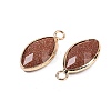 Synthetic Goldstone Faceted Pendants G-G193-01G-12-2