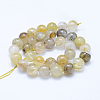 Natural Dendritic Quartz Beads Strands G-J373-01-12mm-2