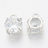 Alloy Cubic Zirconia Charms ZIRC-Q017-018P-2