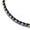 Polyester Cord Braided Bracelet Makings MAK-Z003-01G-11-2