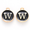 Golden Plated Alloy Charms LS-ENAM-S118-02W-1