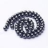 6MM Black AAA Grade Round Non-Magnetic Synthetic Hematite Beads Strands X-G-H1072-1-2
