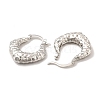 Rack Plating Brass Rhombus Hoop Earrings for Women EJEW-G342-03P-2