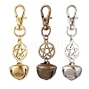 3Pcs 3 Colors Iron Bell Pendant Decoration HJEW-JM02276-1