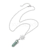 Natural Green Aventurine Pendant Necklaces NJEW-JN04694-03-1