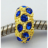 Alloy Rhinestone European Beads CPDL-H011-1-2