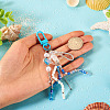 Jellyfish Glass & Acrylic Pendant Decorations HJEW-TAC0032-12