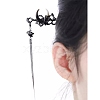 Alloy Moon & Tassel Hair Sticks for Women Girl PW-WGDBAA0-01-3