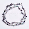 Natural Fluorite Stone Bead Strands G-R192-05-3