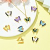 10Pcs 5 Colors Alloy Enamel Pendants ENAM-YW0003-78-5