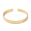 Rack Plating Brass Open Cuff Bangles for Women BJEW-M303-02D-G-2