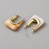 Acrylic Rectangle Hoop Earrings EJEW-WH0012-039D-2