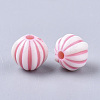 Craft Style Acrylic Corrugated Beads MACR-S299-017-2