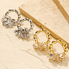 Chic Fashionable Luxe Women's Brass Rhinestone Twisted Stud Earrings LQ2144-2-4