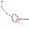 Stainless Steel Hollow Out Heart Bangle BJEW-YW0001-08RG-2