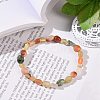 Natural Rutilated Quartz Bead Stretch Bracelets BJEW-K213-17-1