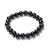 Natural Obsidian Stretch Beaded Bracelets G-A185-01A-1