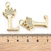 Brass Micro Pave Clear Cubic Zirconia Pendants KK-G498-01L-02-3