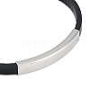 Microfiber Leather ID Cord Bracelets BJEW-P328-02P-2