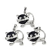 Synthetic Blue Goldstone Kitten Pendants G-J386-C17-11-1
